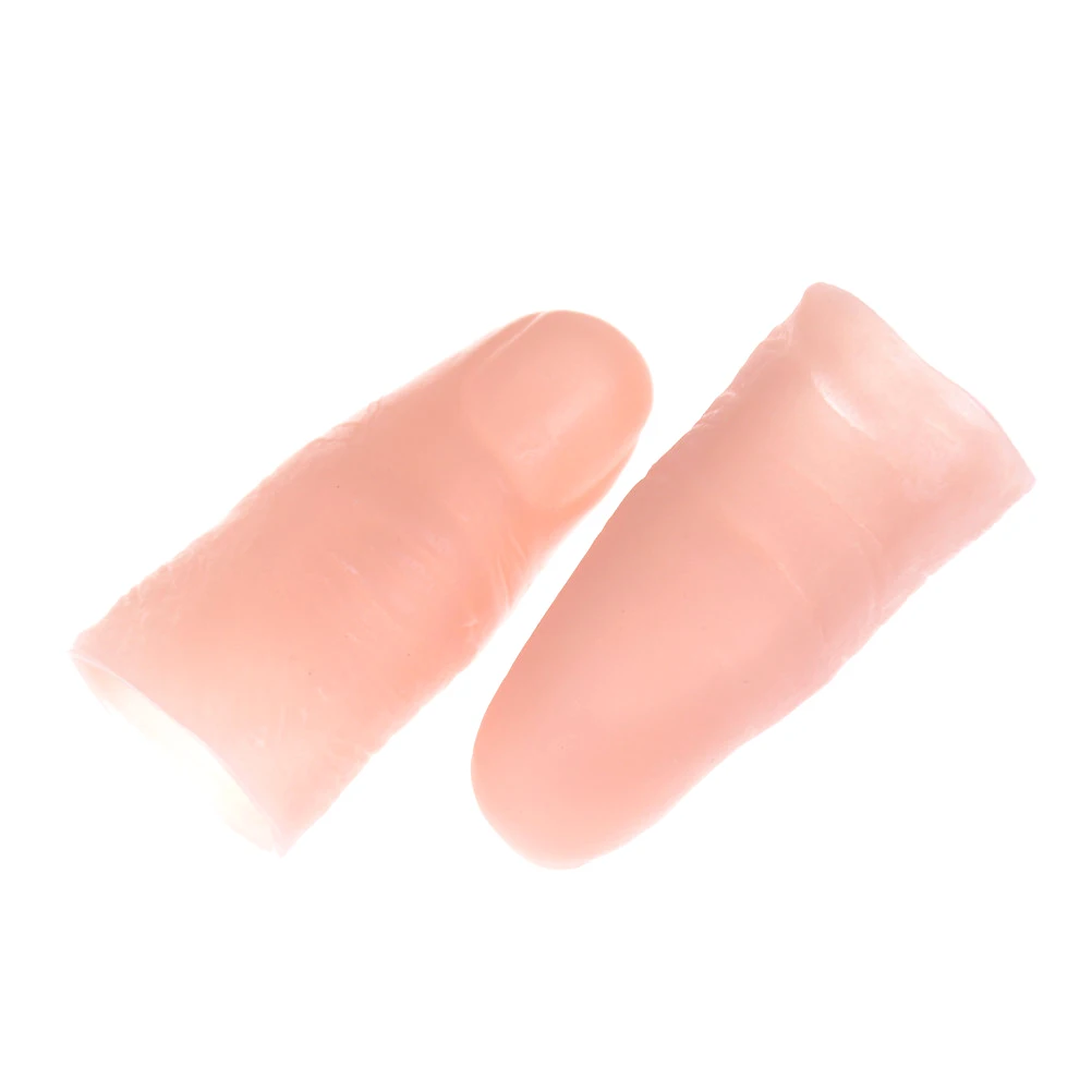 

3pcs Hard Thumb Tip Finger Fake Magic Trick Close Up Vanish Appearing Finger Trick Props Toy Funny Prank Party