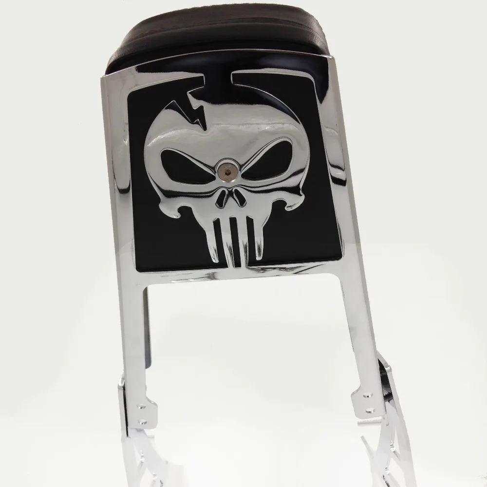 Buy Aftermarket Motorcycle parts Skull Back rest Sissy