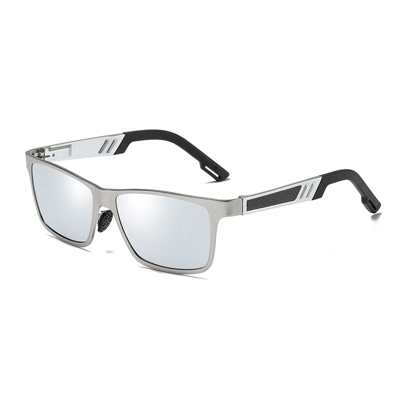 Новые поляризационные солнцезащитные очки алюминиевое магниевое стекло Мужские стеклянные es Ретро брендовые роскошные мужские солнцезащитные очки es - Цвет линз: silver