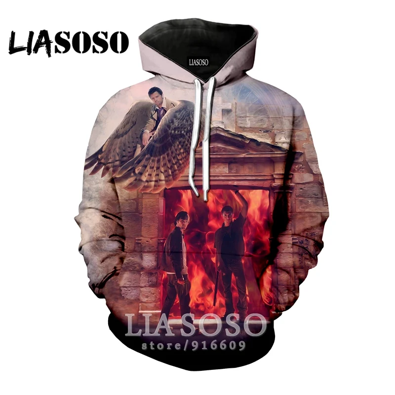 

3D Print Hoodie Men streetwear shirt ball homme women clothes Supernatural fashion harajuku Sweatshirt shirt anime Hoodies E570