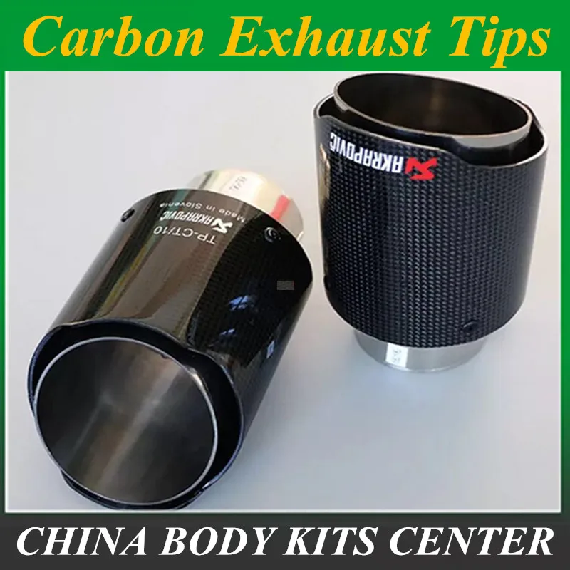 

Free Shipping: 1PCS Inlet (63mm) Outlet (89mm) Akrapovic Carbon Exhaust Tip/Muffler pipe For BMW BENZ AUDI VW Car Accessories