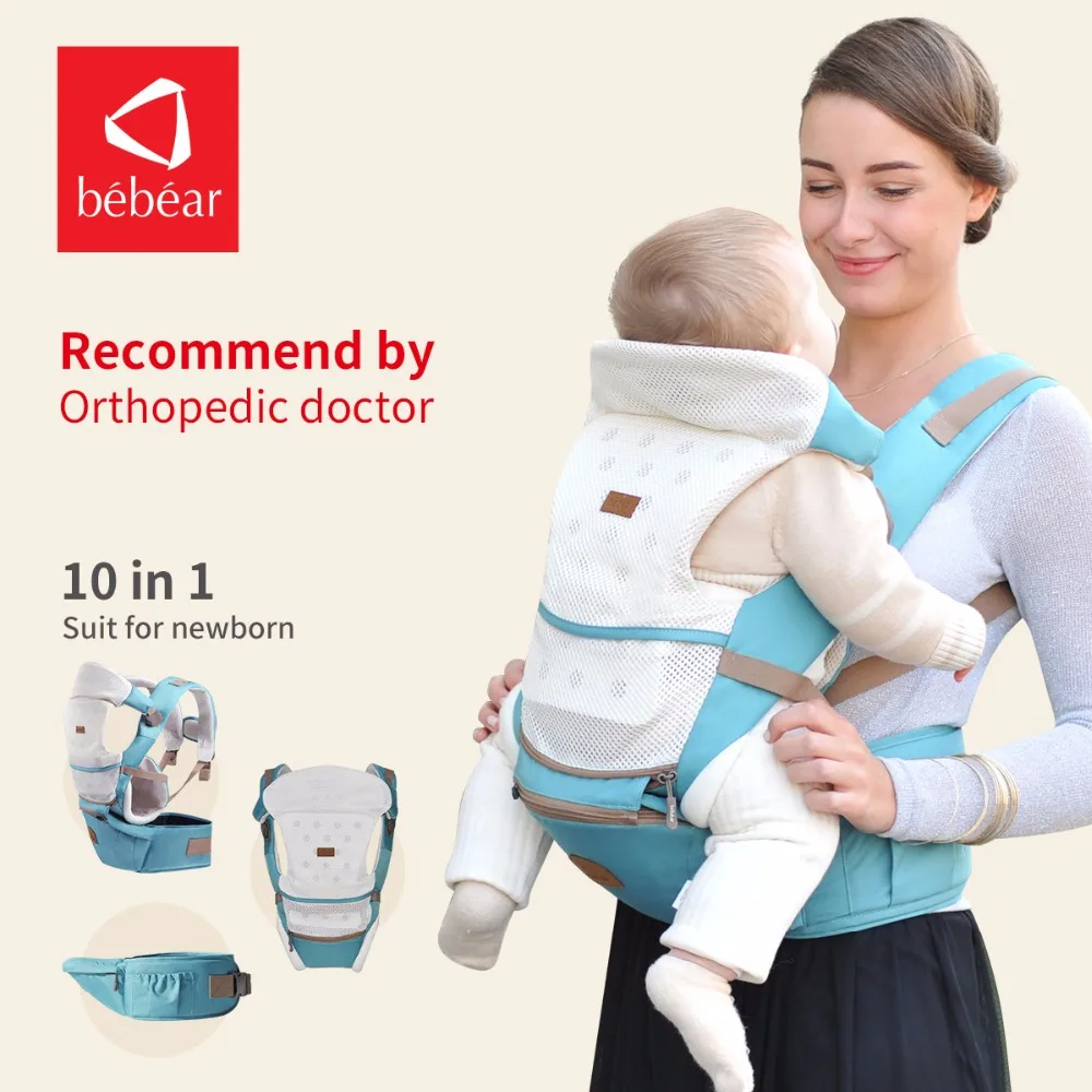 

Bebear new hipseat for newborn and prevent o-type legs 6 in 1 carry style loading bear 20Kg Ergonomic baby carriers kid sling