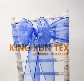 

20 Colors Sheer Organza Chair Sash Bows 18x275cm Wedding Party Event Ceremony Chair Decoration Chair Sashes