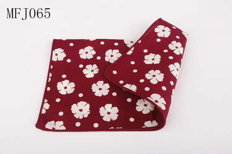 RBOCOTT Цветочный платок печатных платок хлопок носовой платок для Для мужчин свадебные Размеры 25 см * 25 см Для Мужчин's Бизнес вечерние