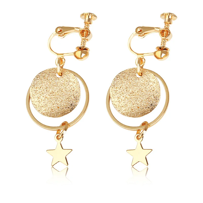 

Large Star Earrings Gothic Women Big Pentagram Unique Design Fashion Europe Ear Jewelry
