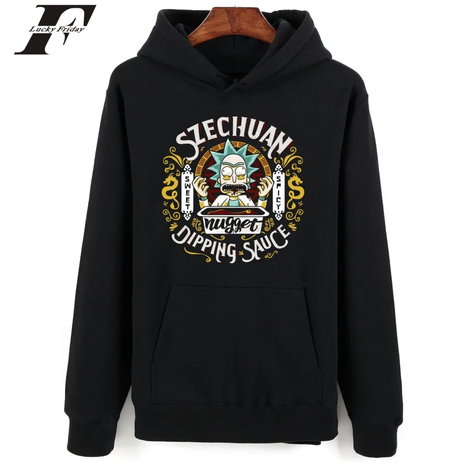 LUCKYFRIDAY Rick And Morty Hoodie Sweatshirt New High Quality Funny Cartoon Mens Rick Hoodies And Sweatshirts Oversized 4XL