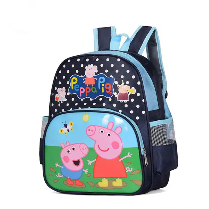 Genuine Peppa Pig George Pig Plush Toys Kids Girls Boys Kawaii Kindergarten Bag Backpack School Bag Dolls Child birthday gift - Цвет: C