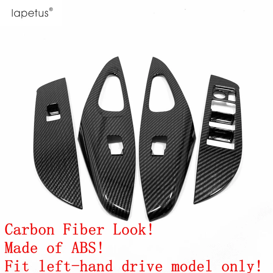 Аксессуары Lapetus подходят для Toyota Corolla ABS двери подлокотник окна стекло кнопка подъема крышка комплект отделка матовая углеродное волокно
