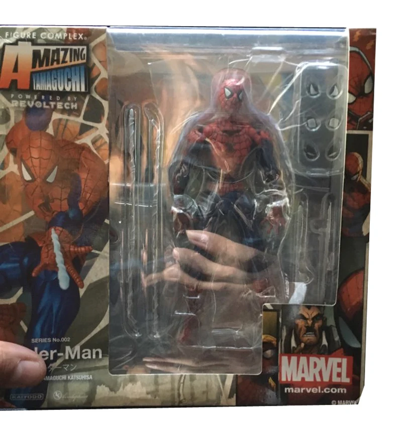 FIGMA Series NO.003 Revoltech Venom No.002 Spiderman No.001 Deadpool With Bracket PVC Action Figure Collection Model Toy 15cm (14)