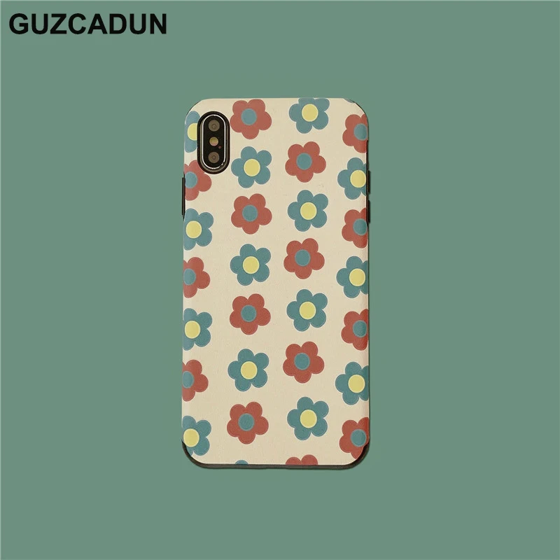 

Silk Textue Coque for Iphone 6S Case Retro Flower Patterned Phone Cases for Iphone X Xr 7 8 6 Plus Xs Max Case Soft TPU Cover