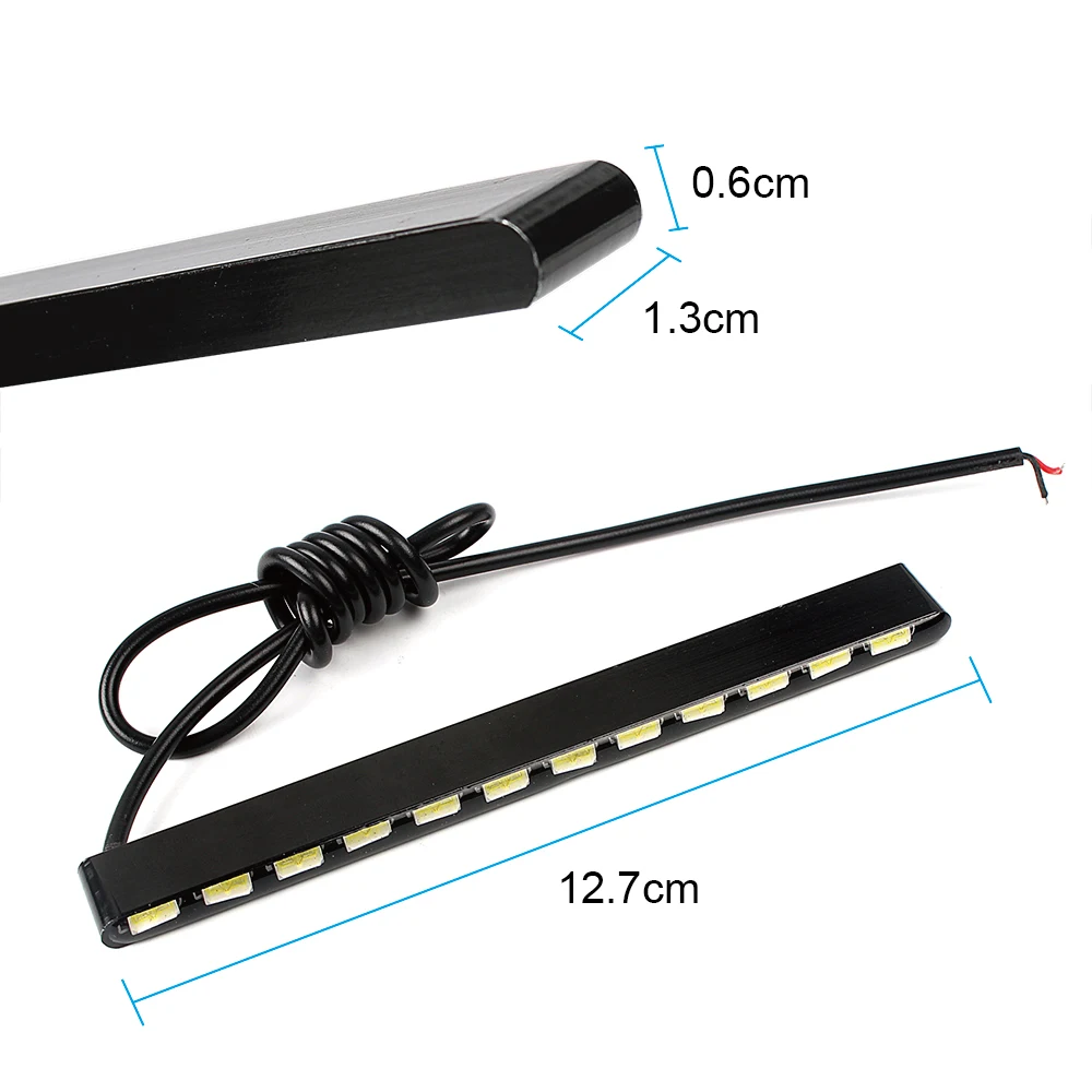 Car Styling Daytime Running Lights Light Source SMD Car DRL 7030 Daylight Led Strip 2pcs 12 LEDs Car Styling Daytime Running Lights Light Source SMD Car DRL 7030 Daylight Led Strip 2pcs 12 LEDs