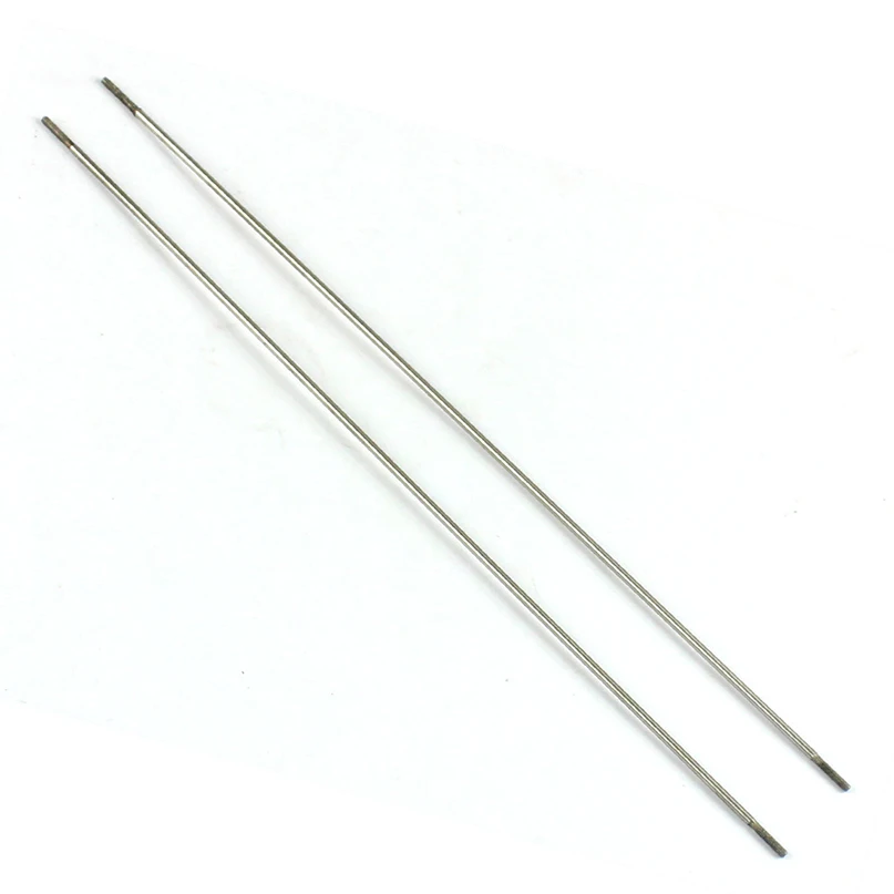 Flybar 220mm pour hélicoptère RC, détail des extrémités filetées et de la tige en acier.