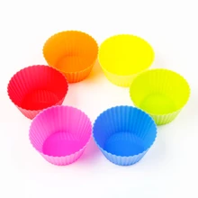 12 шт. силиконовый набор для выпечки с шоколадом чашка круглый торт форма для Маффин кекса HG4798x12