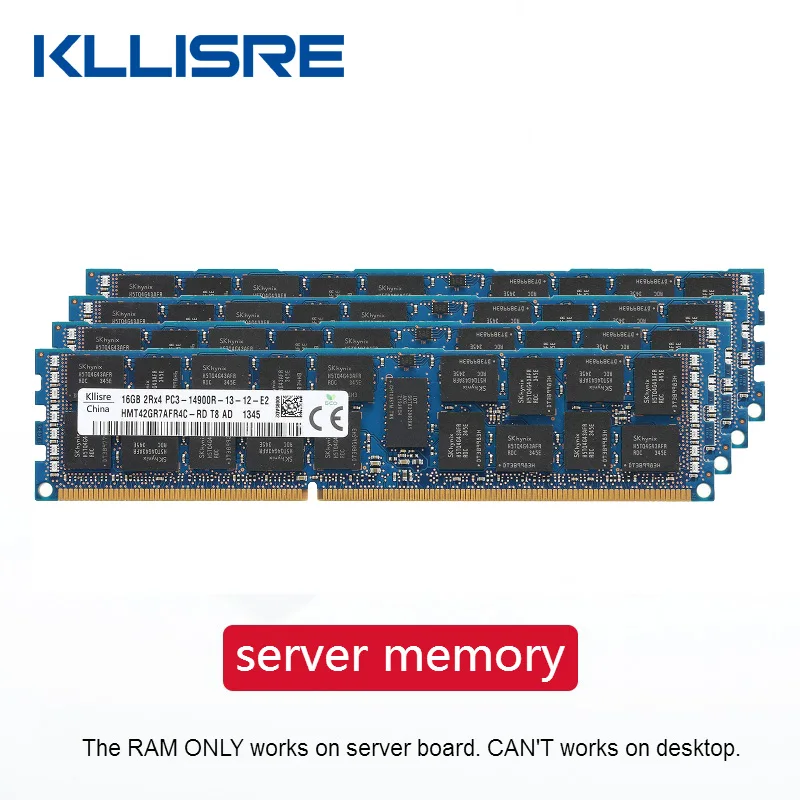 Kllisre DDR3 4 ГБ 8 ГБ 16 ГБ 32 ГБ ECC Серверная память 1333 1600 1866 МГц dimm REG ram поддерживает материнскую плату X58 X79