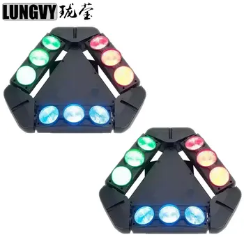 

Free Shipping 2pcs/lot LED Moving Head Lights LED Spider Light 9x12W RGBW 4IN1 LED Beam Stage KTV DJ Disco Lighting