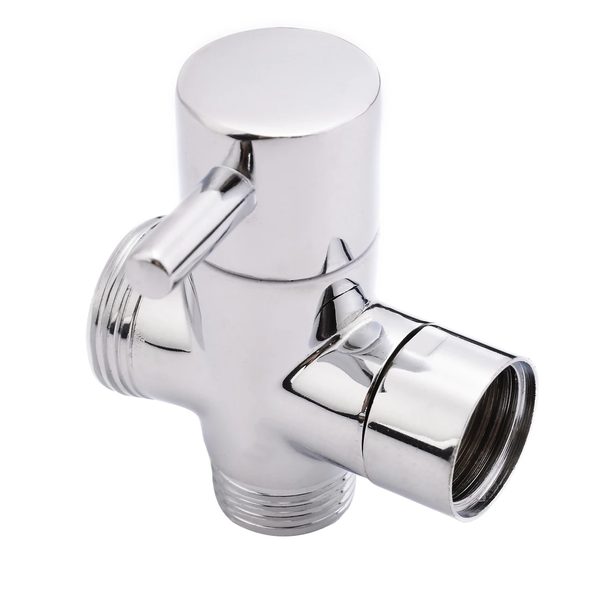 Brass 3-Ways Shower Head T-adapter Diverter Valve Toilet Sprayer Faucet Bathroom Accessory Part