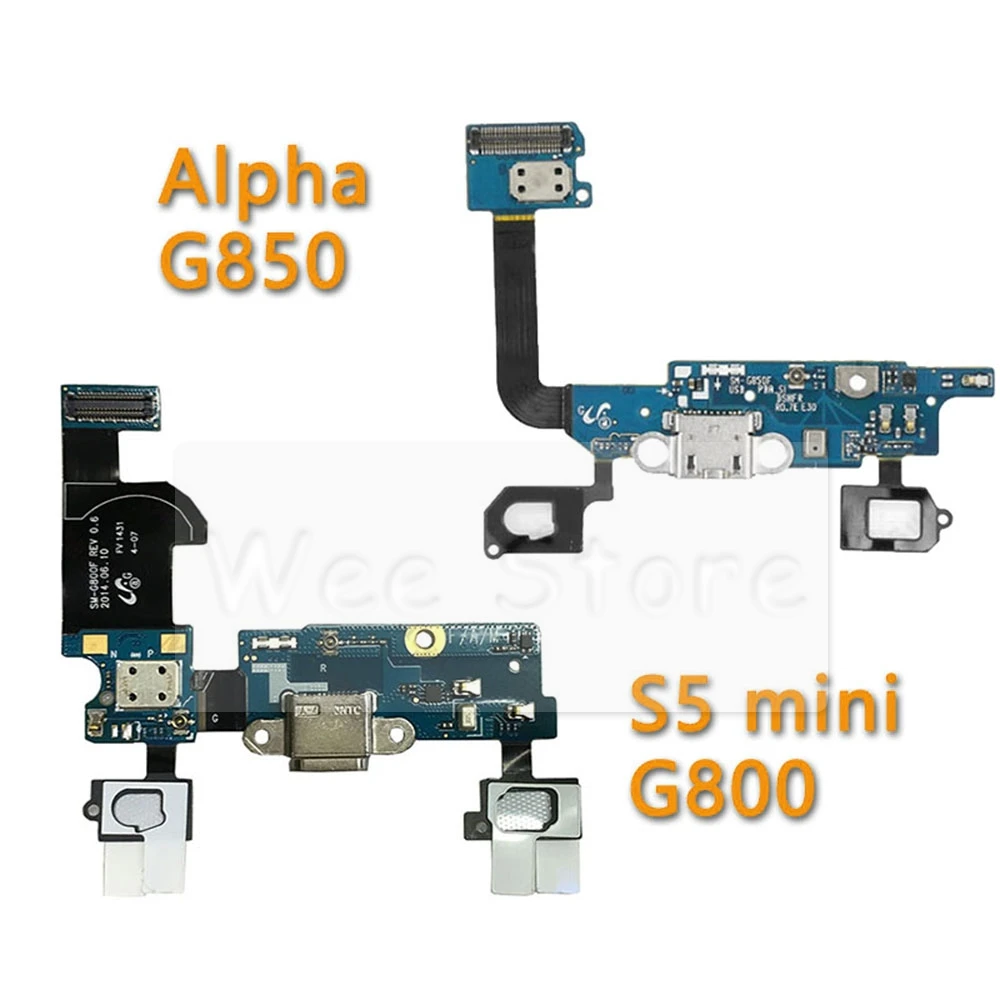 

Dock Charging Flex For Samsung Galaxy S5 Mini G800f G850F Original USB Port Board Charger Mic Dock Connector Flex Cable