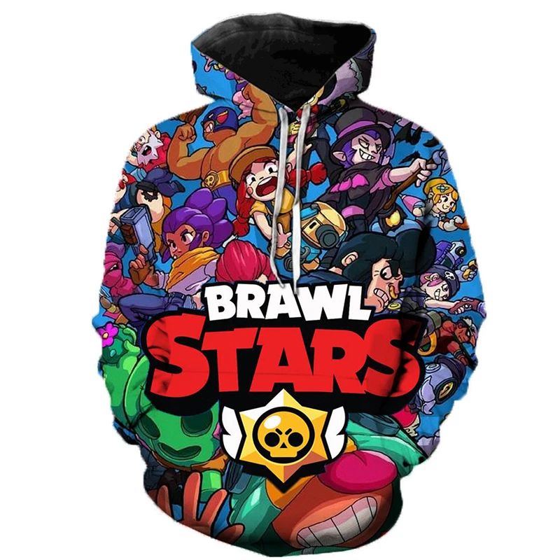 

Spring Hoodies Game Brawl Stars Hooded Sweatshirts 3D Printed Popular Game Brawl Stars Men Women Tops Plus Size Hoodies 3XS-5XL