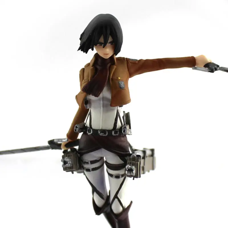 14 см аниме атака на Титанов Mikasa Ackerman фигурка ПВХ фигурка Коллекционная модель игрушка кукла подарок для детей