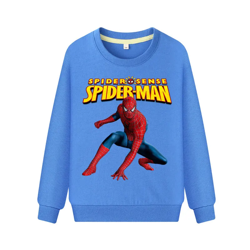 Spiderman Print Sweatshirt For Kids Autumn Spring Clothing Boy Girl Kids Cotton Thin Hoodies Children Pullover Hoodie Coat WK131 (2)