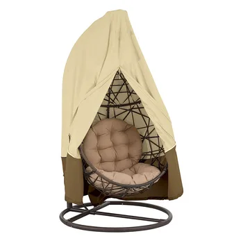 

Outdoor Hanging Chair Cover Dustproof Waterproof Patio Wicker Rattan Swing Covers Anti-UV Windproof Garden Seat Resistant Case
