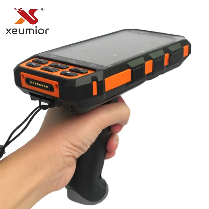 Dispositivo de Computador Pda com Aperto de Pistola Handheld Robusto Android 7.0 Barcode Scanner 1d 2d Nfc Leitor Rfid Uhf Sm-dt510 4g Gsm