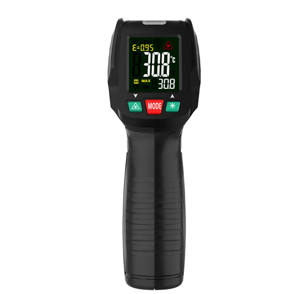 

Professional IR Infrared Thermometer Digital Thermometer Non-contact Pyrometer with Adjustable Alarm Value Switchable Backlight