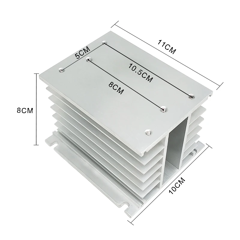 H форма 110*100*80 мм/150*100*80 мм алюминиевый SSR теплоотвод для менее 75А трехфазного твердотельного реле