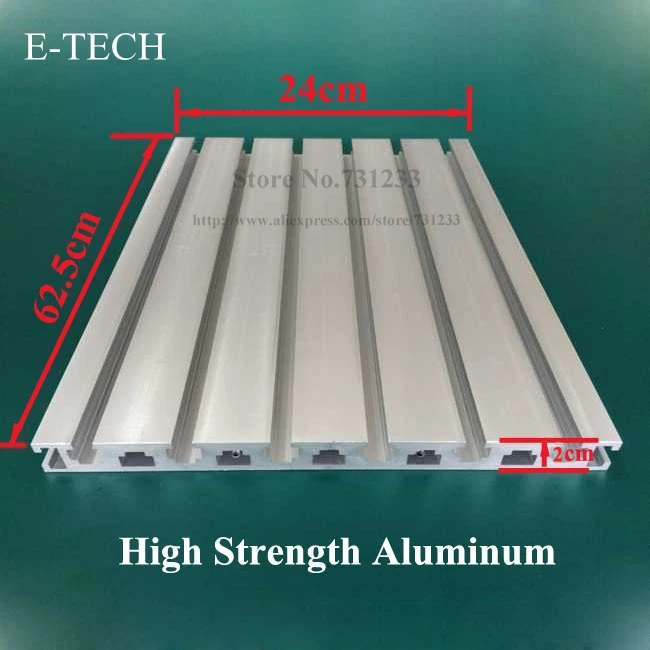 

CNC Engraving Machine Hanging Board Aluminum Working Table Plate 60mm Thick High Strength Aluminum Profile 625*240 mm