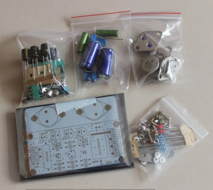 Diy Kits 1pcs JLH 1969 class A amplifier Board high quality PCB MOT 2N3055 with Heat sinks
