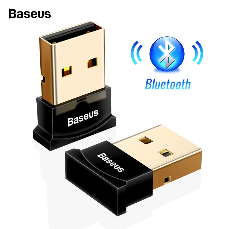 Baseus USB Bluetooth адаптер ключ для компьютера ПК PS4 мышь Aux аудио Bluetooth 4,0 4,2 5,0 музыкальный приемник с динамиком передатчик