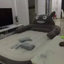 ship by dhl Totoro Comfortable anime Cute Air Inflatable Bed Sleeping soft Blankets coral fleece carpet air conditioning sheet