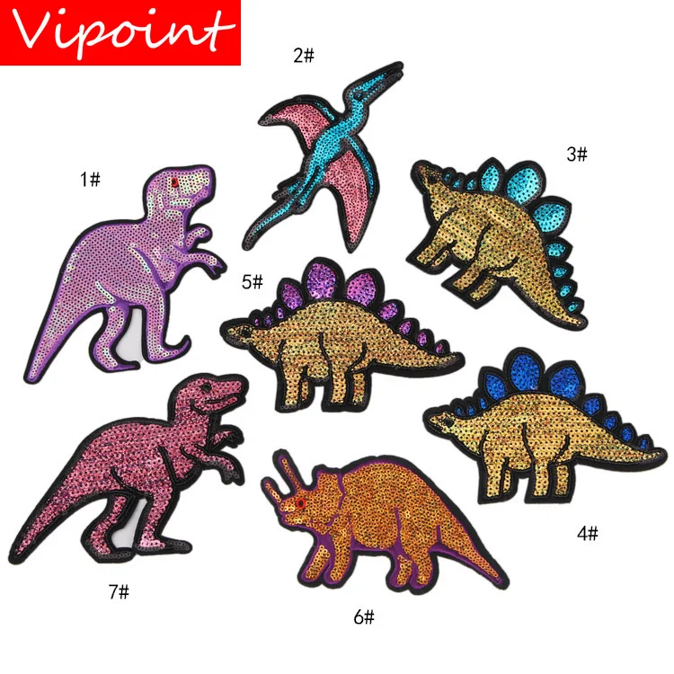 

embroidery dinosaur patches for jackets,dinosaur badges for jeans,cartoon appliques,A488