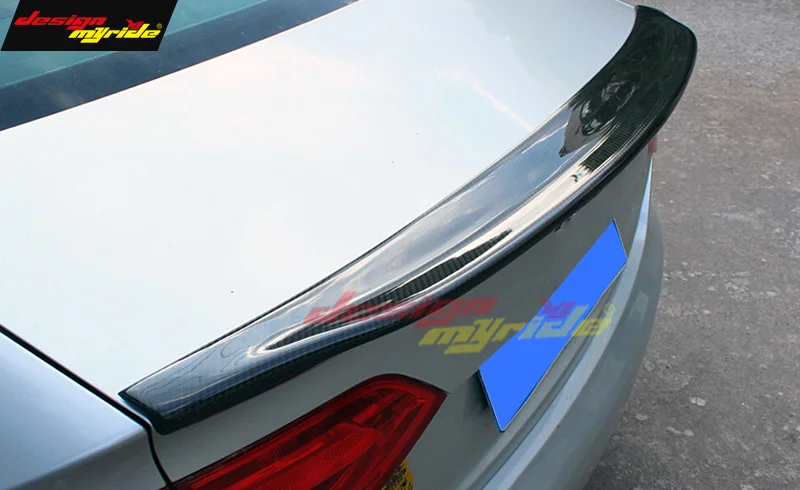 A4 B9 крыло задний спойлер настоящий углерод волокно стиль Caractere Подходит для Audi A4 A4Q задний багажник спойлер Duckbill крыло