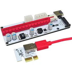 Высокое качество одноцветное Конденсаторы 1 шт./6 шт. 60 см pci-e 1x к 16X Riser Card + USB 3.0 удлинитель кабель для добычи Bitcoin qjy99