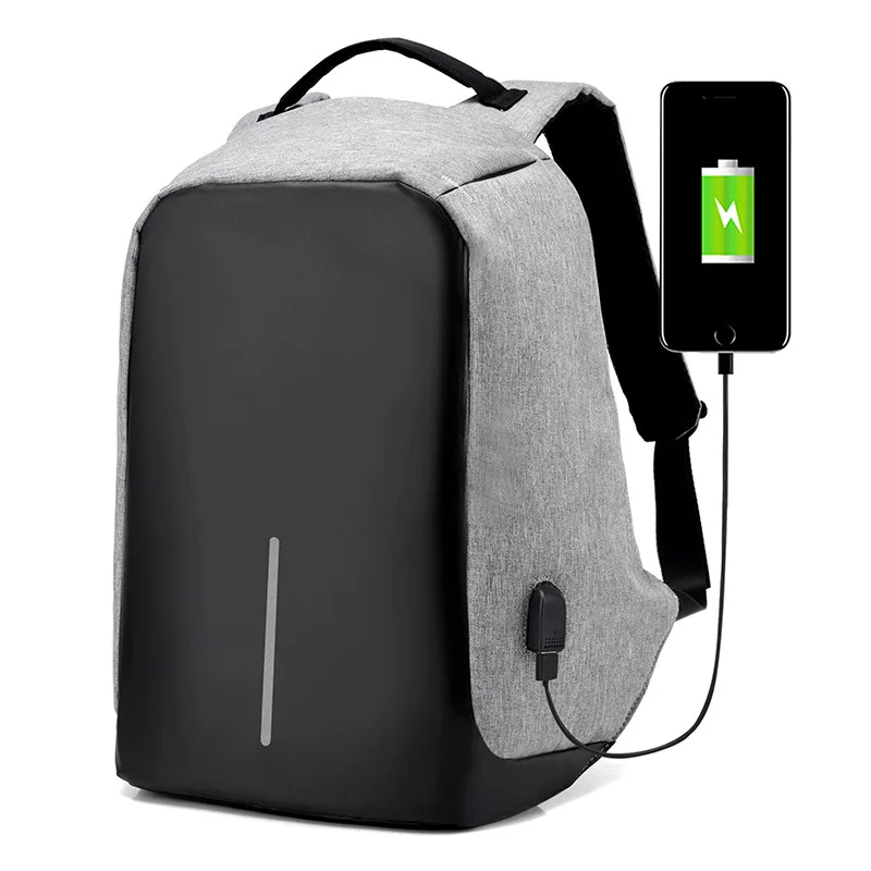 

Backpack USB Charging Men Laptop Backpacks For Teenagers Male Mochila Waterproof Travel Backpack School Bag BB340