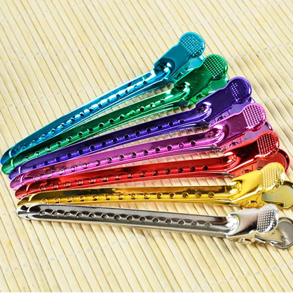 

12pcs steel Crocodile Professional Hairdressing Salon Section Barber Hair Grip Clips Styling Tools Duck Mouth Hair Clip