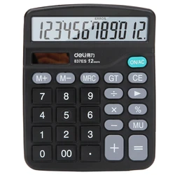 Deli Brand 12 Digits Portable Calculator Solar Battery Dual Power Office Commercial Desk Calculator 20D837ES Deli Brand 12 Digits Portable Calculator Solar Battery Dual Power Office Commercial Desk Calculator 20D837ES