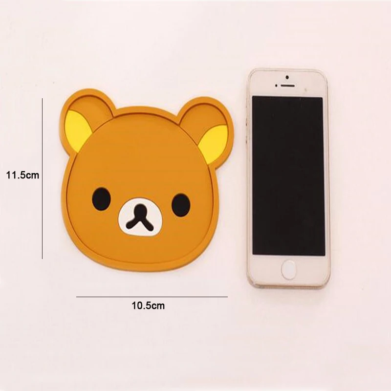 Новый силиконовый коврик с изображением животных Тоторо Hello Kitty Baymax нескользящий