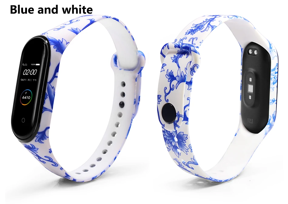 Blue and white