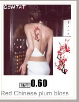 lifelike cherry blossoms arm shoulder tattoo stickers flash henna tattoo fake waterproof temporary tattoos sticker women on body