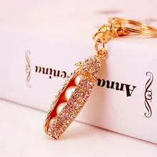 Crystal Rhinestone Alloy Keychain For Women Handbag Lovely Key Chain Peas Pearl Rhinestone Key Ring Car Key Holder Chaveiro