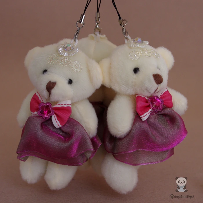 

Good Quality Joint Bear Pendant Plush Key Chain Skirt Teddy Bear Bag Ornaments Special Offer