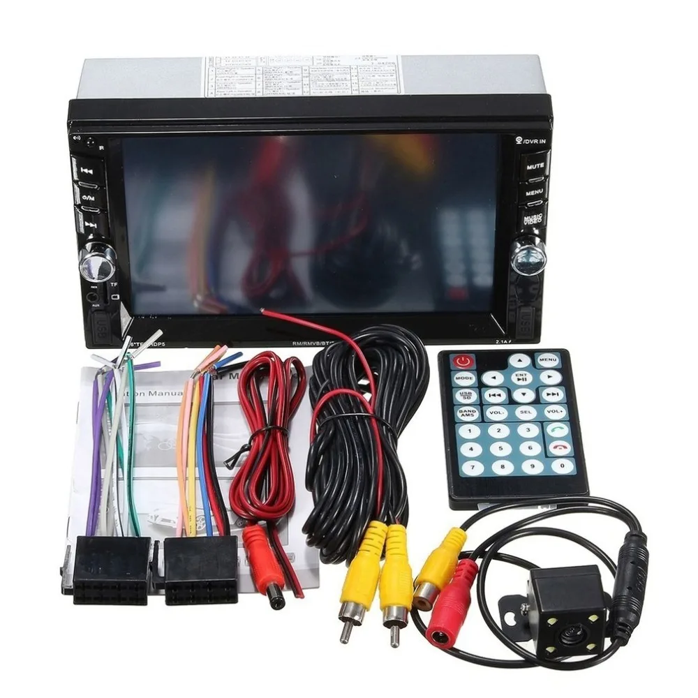 2 Din 6 дюймов сенсорный экран автомобиля MP5 1080 P Bluetooth Стерео FM безопасности