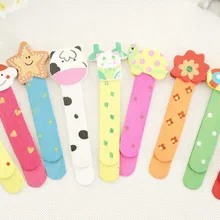 Милые корейские закладки, креативные деревянные закладки с животными, набор, школьные офисные поставки, студенческий кавайный подарок, 100 шт./лот