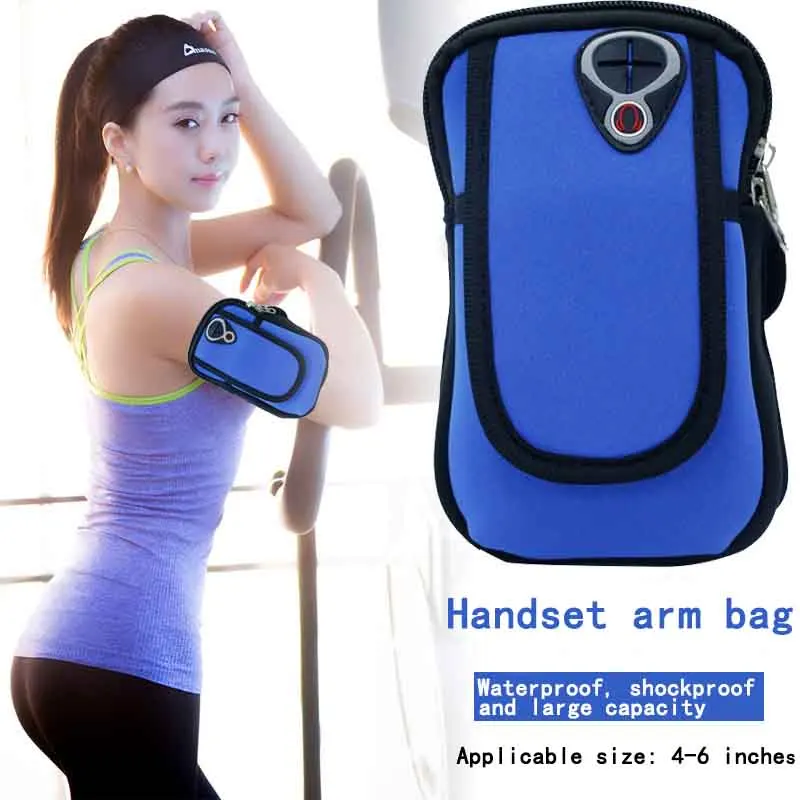  Sport Armband Case Zippered Fitness Running Waterproof Arm Bag Pouch Jogging Workout Cover For Mobile Phone Bag 