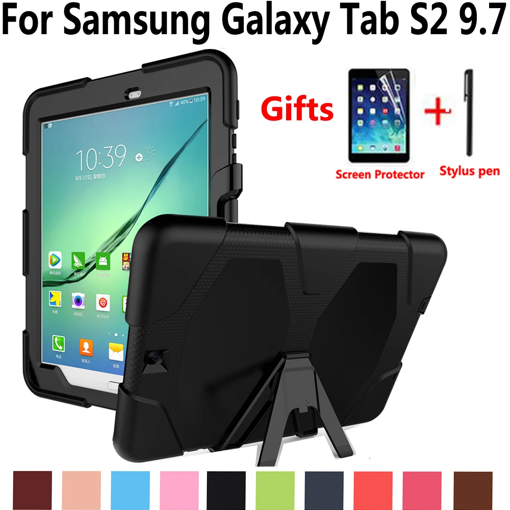 

Armor Case For Samsung Galaxy Tab S2 9.7 T810 T815 T813 T819 Cover Stand Heavy Duty Kid Safe Tablet Case For Samsung Tab S2 9.7