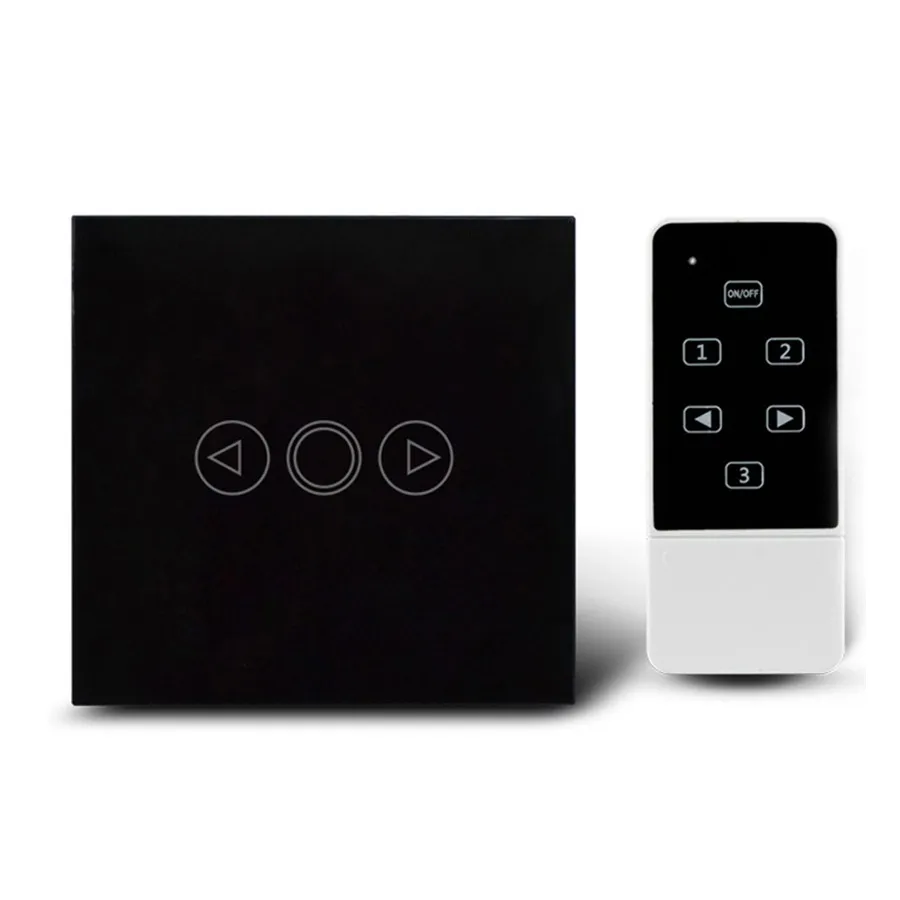 2 Hot Selling EU Standard LED Dimmer Touch Switch,Crystal Tempered Glass Panel Wall Switch with LED indicator ,AC110-240V