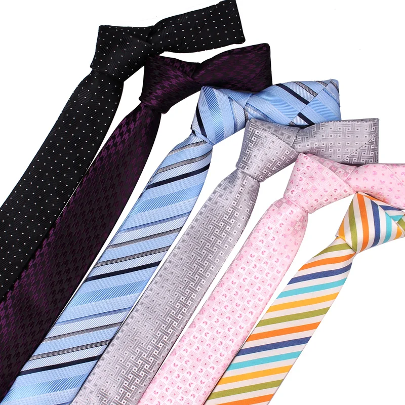 Полосатые Галстуки для Для мужчин 5 см Ширина Узкие галстуки для Нарядные Костюмы для свадьбы полиэстер Gravatas Бизнес Corbatas плед Для мужчин
