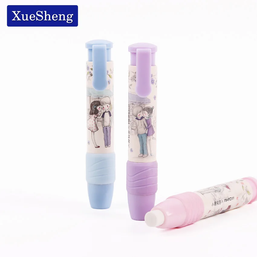 New Fashion Students Pen Shaped Eraser Rubber Stationery Kid Gift Toy